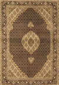 Medallion Brown Traditional Rug, tr4611brn