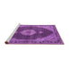 Sideview of Machine Washable Medallion Purple Traditional Area Rugs, wshtr4611pur