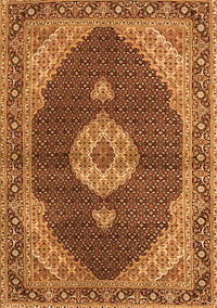 Medallion Orange Traditional Rug, tr4611org