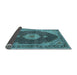 Sideview of Medallion Light Blue Traditional Rug, tr4611lblu