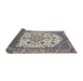 Sideview of Traditional Gray Medallion Rug, tr4612