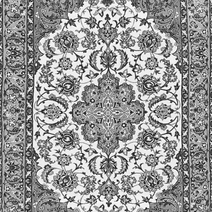 Serging Thickness of Machine Washable Medallion Gray Traditional Rug, wshtr4612gry