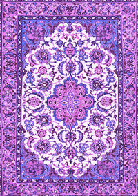 Medallion Purple Traditional Rug, tr4612pur