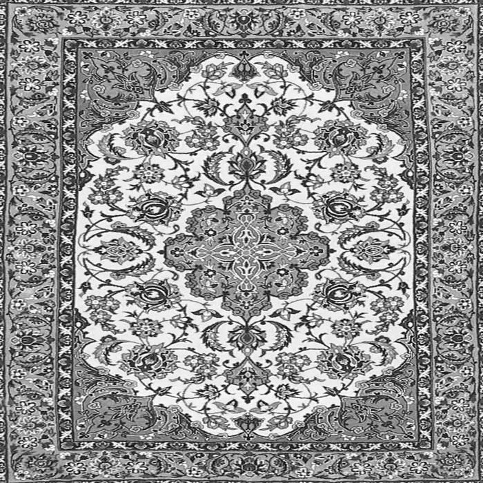 Serging Thickness of Medallion Gray Traditional Rug, tr4612gry