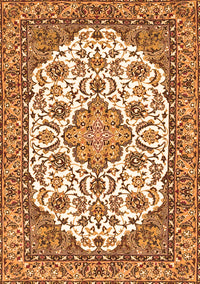 Medallion Orange Traditional Rug, tr4612org