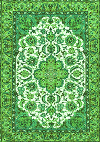 Medallion Green Traditional Rug, tr4612grn