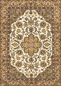 Medallion Brown Traditional Rug, tr4612brn