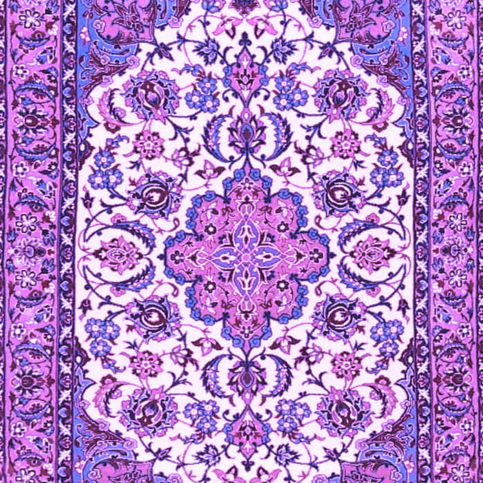 Machine Washable Medallion Purple Traditional Area Rugs, wshtr4612pur