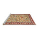 Sideview of Machine Washable Traditional Chestnut Red Rug, wshtr4613