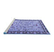 Sideview of Machine Washable Animal Blue Traditional Rug, wshtr4613blu