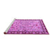 Sideview of Machine Washable Animal Purple Traditional Area Rugs, wshtr4613pur