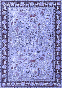 Animal Blue Traditional Rug, tr4613blu