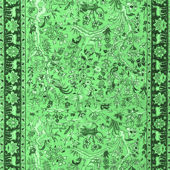 Animal Emerald Green Traditional Rug, tr4613emgrn