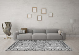 Machine Washable Animal Gray Traditional Rug in a Living Room,, wshtr4613gry