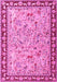 Machine Washable Animal Pink Traditional Rug, wshtr4613pnk