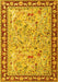 Machine Washable Animal Yellow Traditional Rug, wshtr4613yw