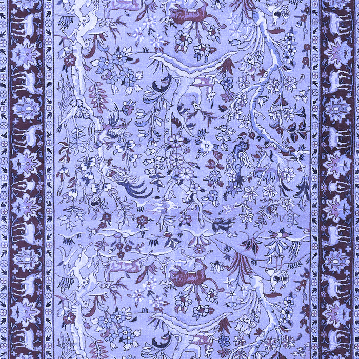 Machine Washable Animal Blue Traditional Rug, wshtr4613blu