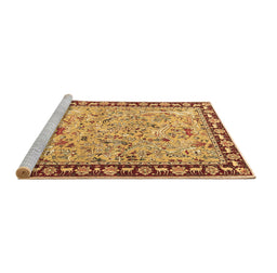 Sideview of Machine Washable Animal Brown Traditional Rug, wshtr4613brn