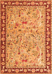 Animal Orange Traditional Rug, tr4613org