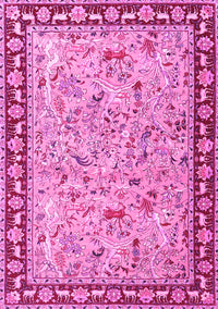 Animal Pink Traditional Rug, tr4613pnk