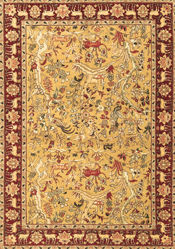 Animal Brown Traditional Rug, tr4613brn