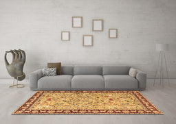 Machine Washable Animal Brown Traditional Rug in a Living Room,, wshtr4613brn