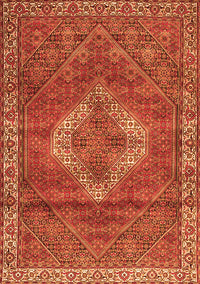 Medallion Orange Traditional Rug, tr4614org