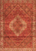 Medallion Orange Traditional Rug, tr4614org