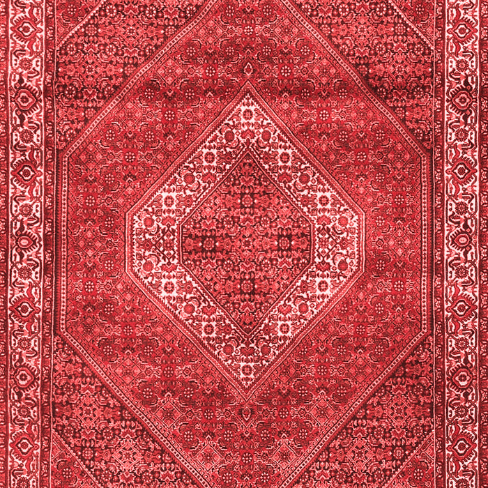Machine Washable Medallion Red Traditional Rug, wshtr4614red