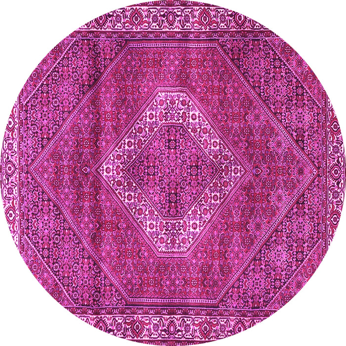 Round Medallion Pink Traditional Rug, tr4614pnk