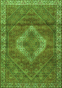 Medallion Green Traditional Rug, tr4614grn