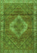 Medallion Green Traditional Rug, tr4614grn