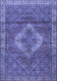 Medallion Blue Traditional Rug, tr4614blu