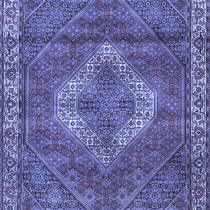 Machine Washable Medallion Blue Traditional Rug, wshtr4614blu