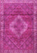 Medallion Pink Traditional Rug, tr4614pnk