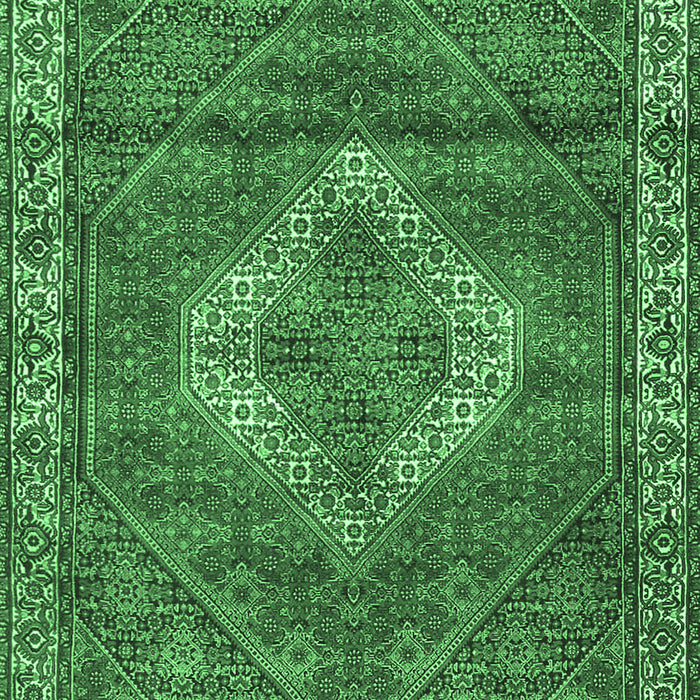 Medallion Emerald Green Traditional Rug, tr4614emgrn