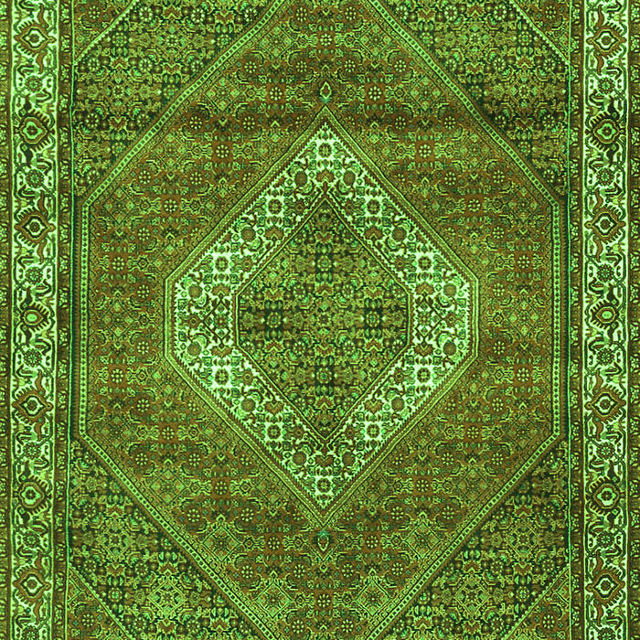 Serging Thickness of Machine Washable Medallion Green Traditional Area Rugs, wshtr4614grn