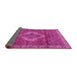 Sideview of Medallion Pink Traditional Rug, tr4614pnk