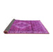 Sideview of Medallion Purple Traditional Rug, tr4614pur