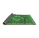 Sideview of Medallion Emerald Green Traditional Rug, tr4614emgrn