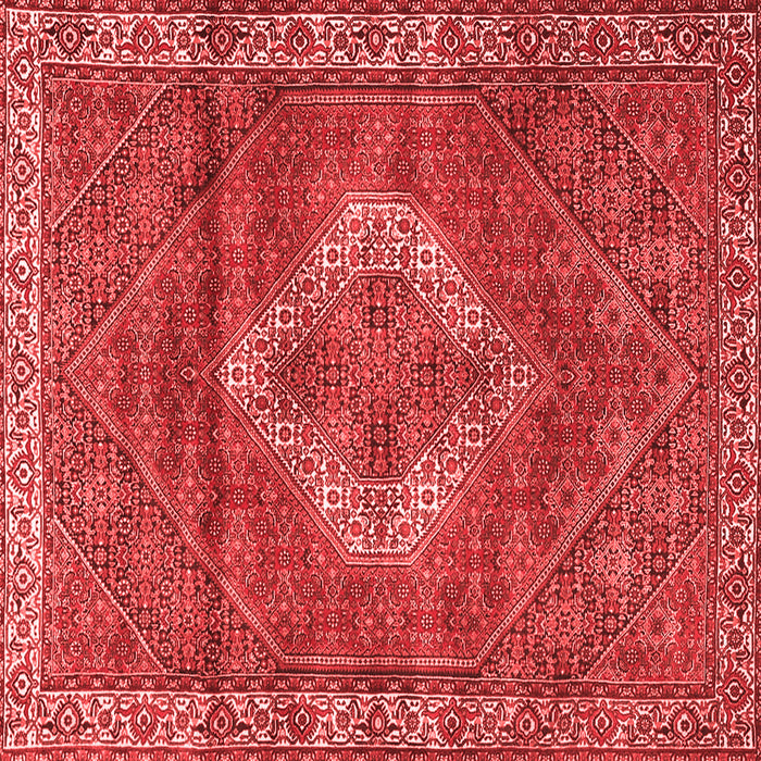 Machine Washable Medallion Red Traditional Rug, wshtr4614red
