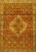 Medallion Yellow Traditional Rug, tr4614yw