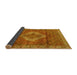 Sideview of Medallion Yellow Traditional Rug, tr4614yw