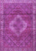 Machine Washable Medallion Purple Traditional Area Rugs, wshtr4614pur