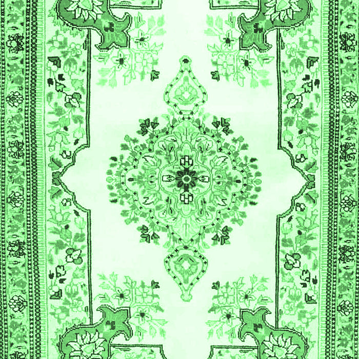Medallion Emerald Green Traditional Rug, tr4615emgrn