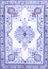 Medallion Blue Traditional Rug, tr4615blu