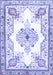 Medallion Blue Traditional Rug, tr4615blu