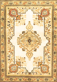 Medallion Brown Traditional Rug, tr4615brn