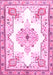 Medallion Pink Traditional Rug, tr4615pnk