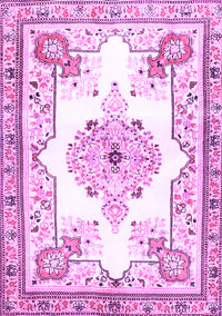 Medallion Purple Traditional Rug, tr4615pur